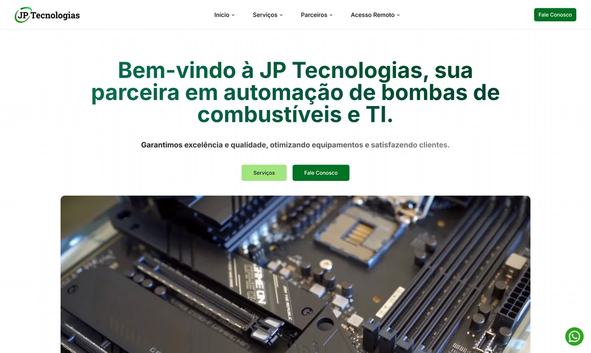 JP Tecnologias interface