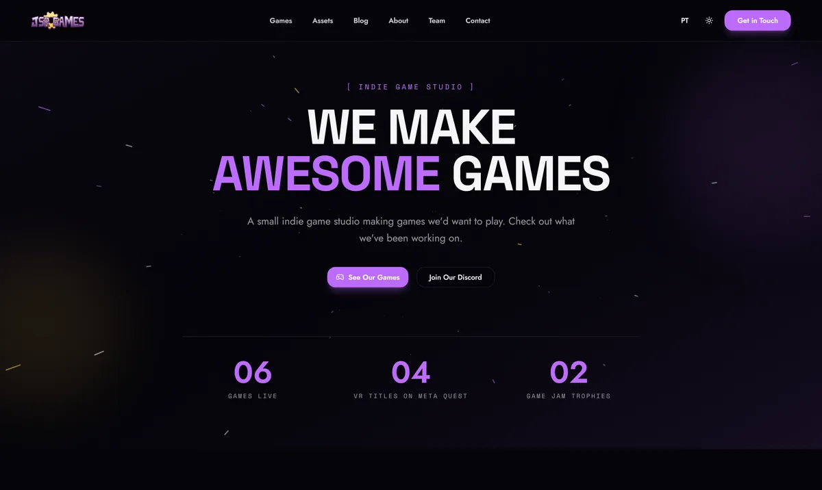 JSR Games interface